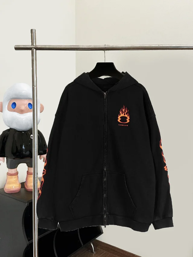 Balenciaga Flame crack print jacket