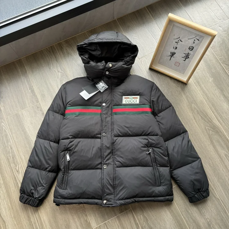 Gucci Puffer Jacket with Web Stripe
