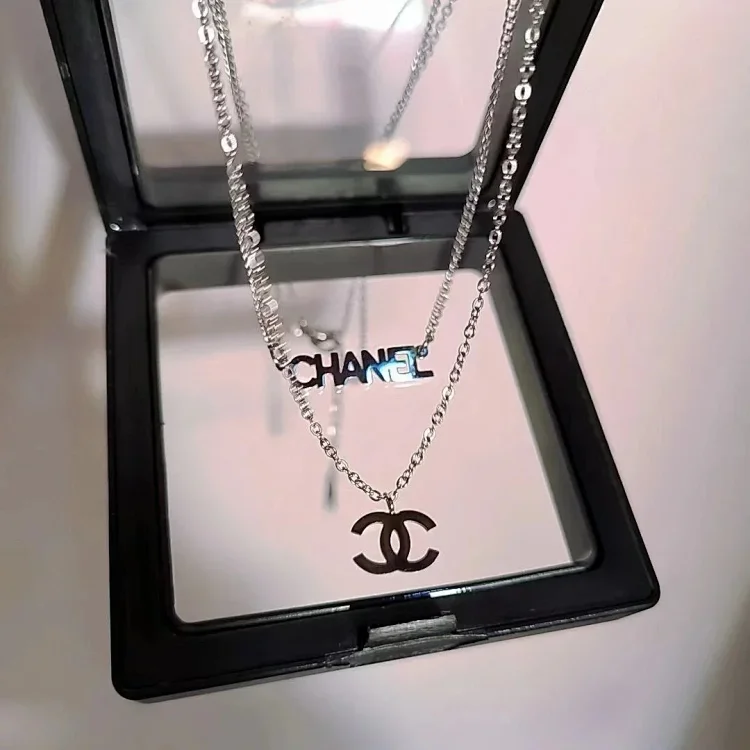 Chanel Double C Titanium Steel Necklace
